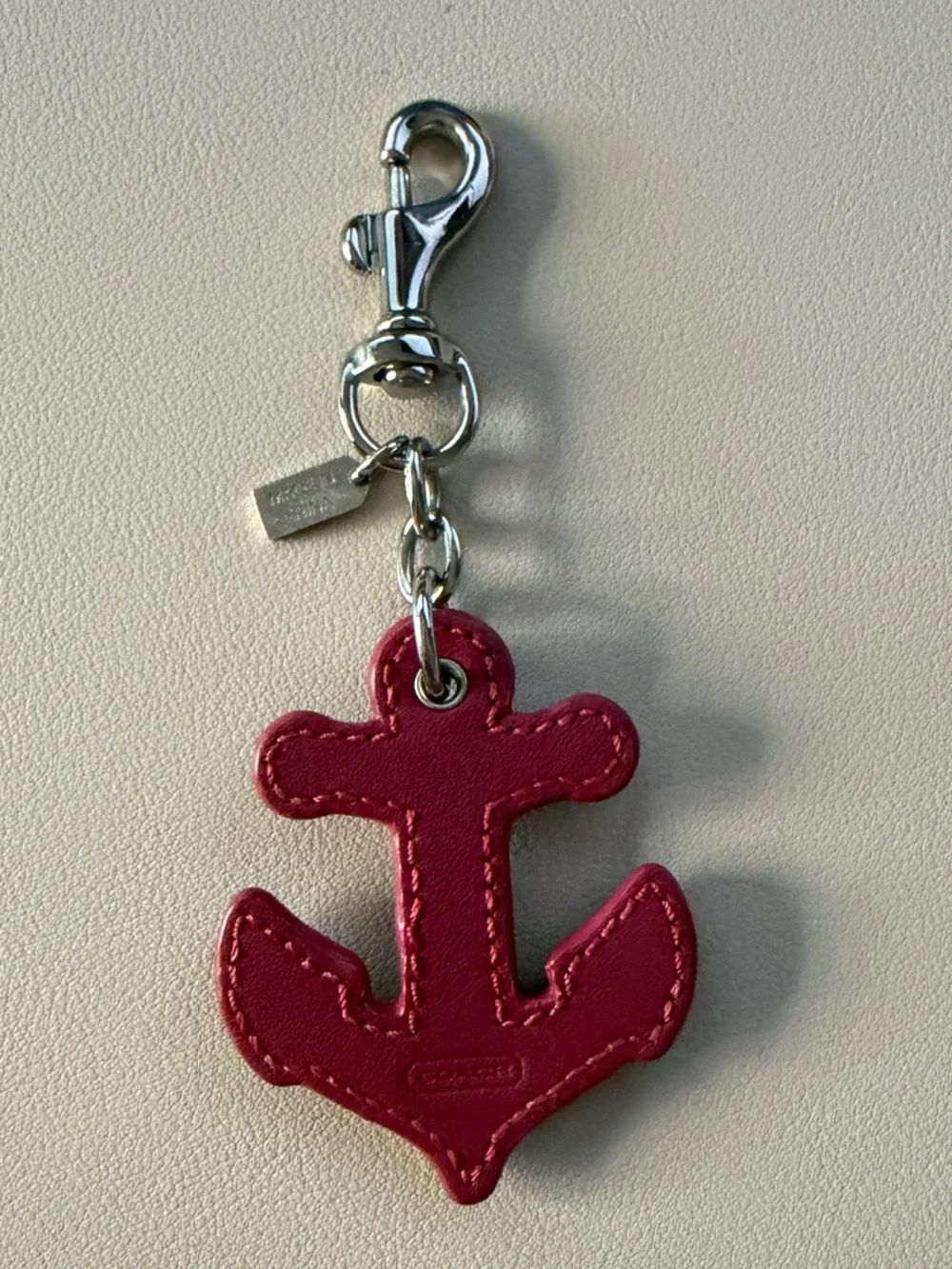 RARE - Coach - St Saint James - Nautical Anchor - Keychain Fob Charm - Red Blue - Picture 2 of 2